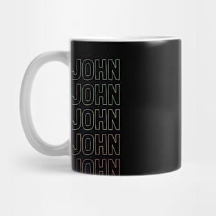 John Name Pattern Mug